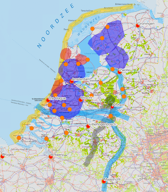 Tourist attractions for bike tours in the Netherlands